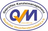 Logo: Qualtitätssiegel Geprüftes Kanzleimanagement - 